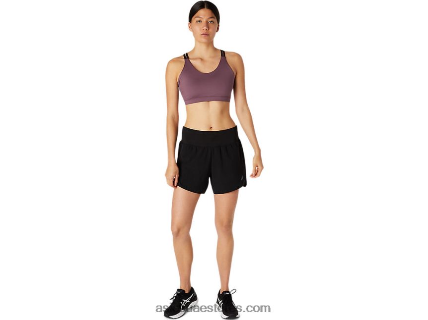 Asics العنب / أسود الأداء حمالة صدر متقاطعة للسيدات 2.0 2N24DJ2747