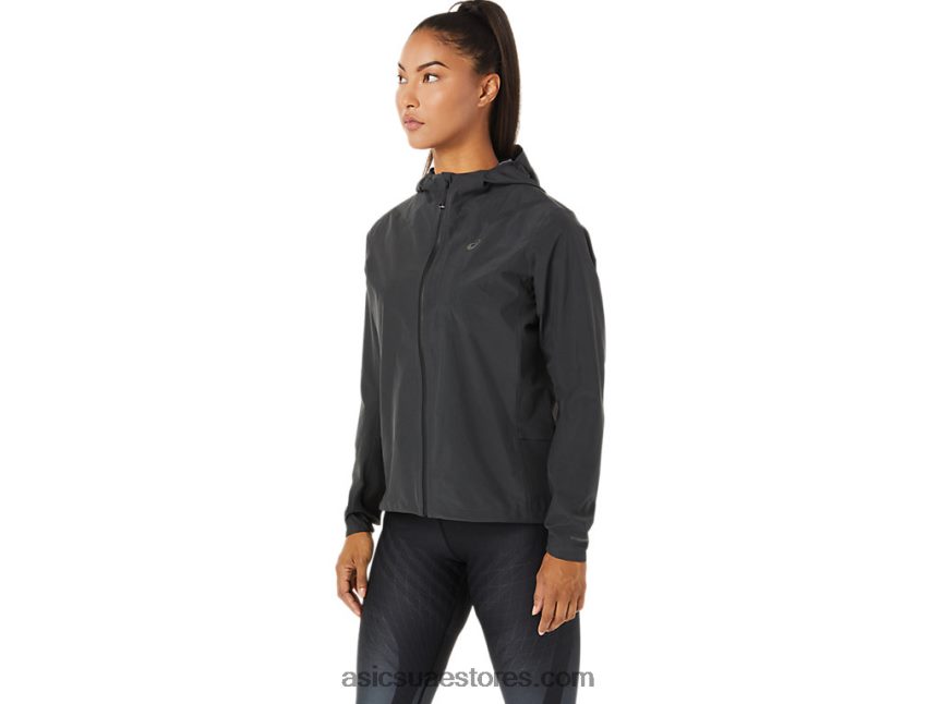 Asics الجرافيت الرمادي جاكيت تسريع مقاوم للماء 2.0 للسيدات 2N24DJ3271