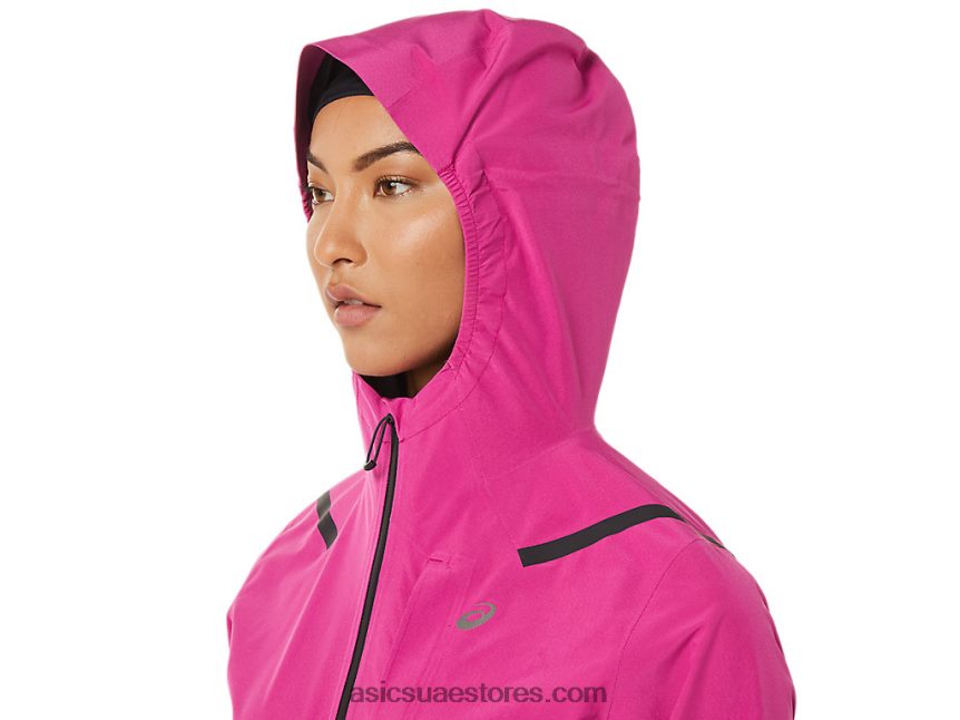 Asics الفوشيه الأحمر جاكيت تسريع مقاوم للماء 2.0 للسيدات 2N24DJ3274