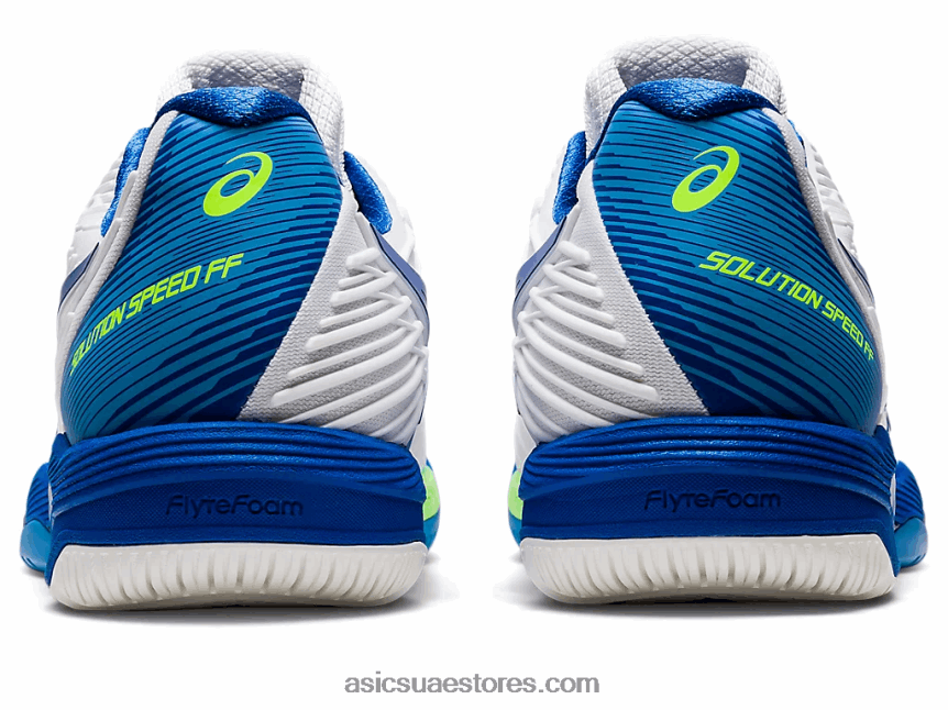 Asics أبيض / تونة زرقاء سرعة الحل صص 2 2N24DJ1002