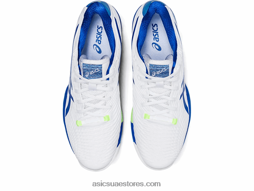 Asics أبيض / تونة زرقاء سرعة الحل صص 2 2N24DJ1002