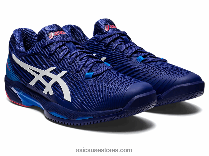 Asics الغوص الأزرق / الأبيض سرعة الحل صص 2 2N24DJ1151