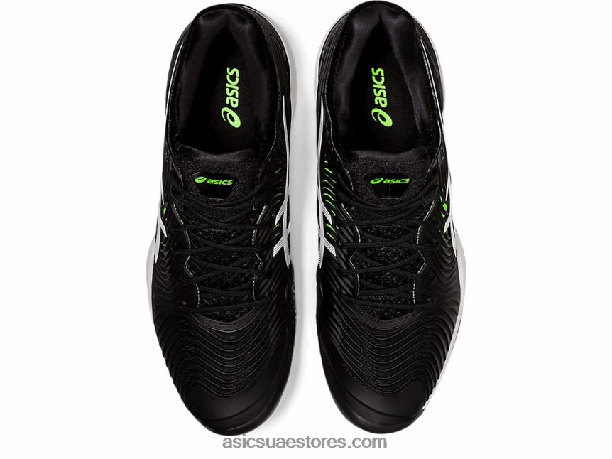 Asics أسود / أبو بريص أخضر محكمة وما يليها 2 2N24DJ1166