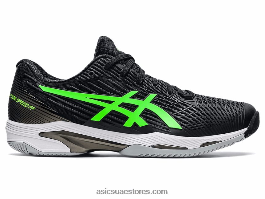 Asics أسود / أبو بريص أخضر سرعة الحل صص 2 2N24DJ1541