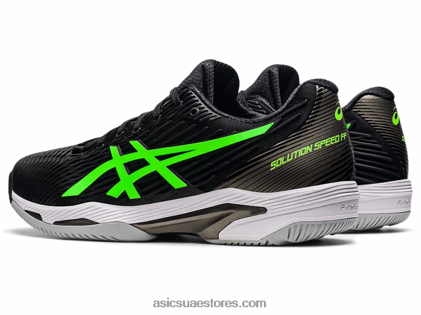 Asics أسود / أبو بريص أخضر سرعة الحل صص 2 2N24DJ1541
