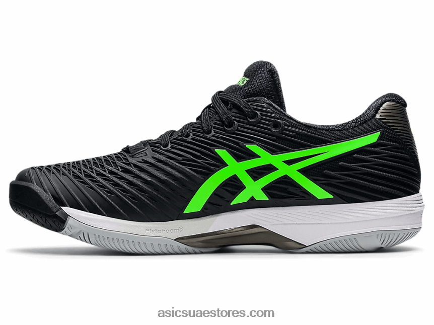 Asics أسود / أبو بريص أخضر سرعة الحل صص 2 2N24DJ1541