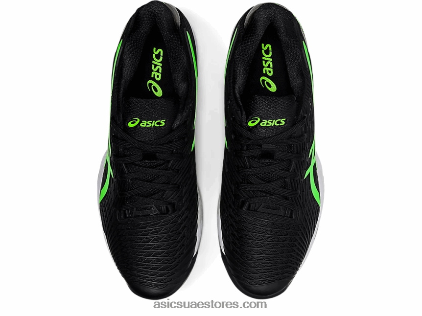 Asics أسود / أبو بريص أخضر سرعة الحل صص 2 2N24DJ1541