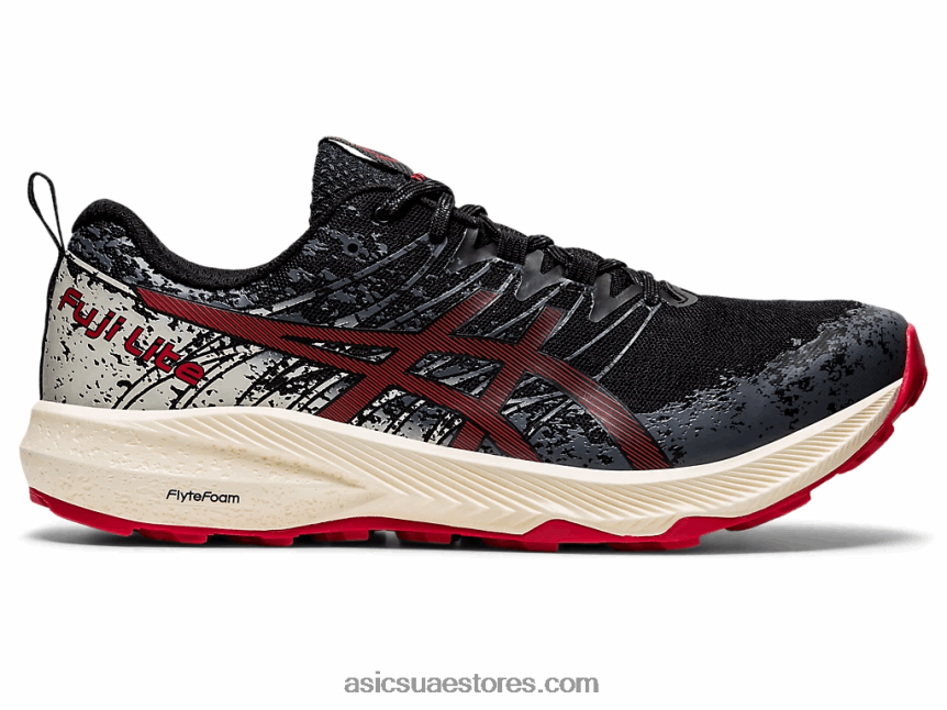 Asics أسود / أحمر كهربائي فوجي لايت 2 2N24DJ1661