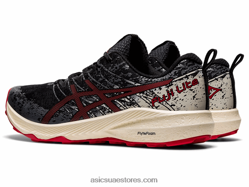 Asics أسود / أحمر كهربائي فوجي لايت 2 2N24DJ1661