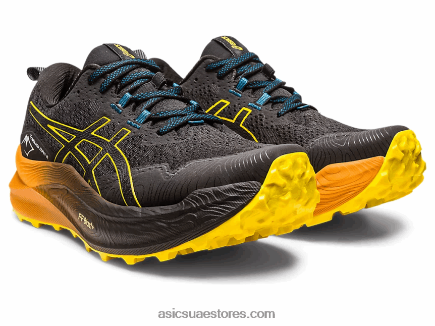 Asics أسود / أصفر ذهبي ترابوكو ماكس 2 2N24DJ188