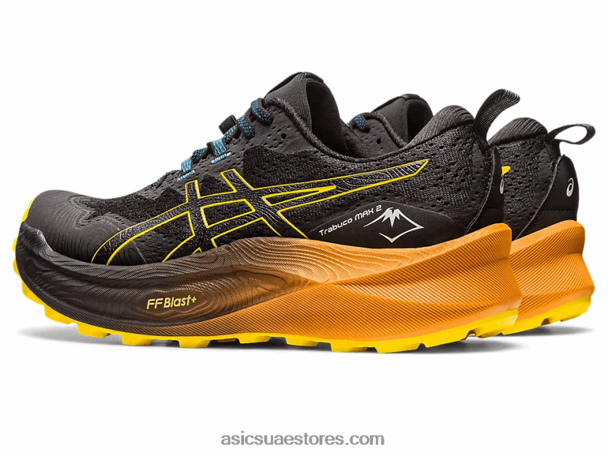 Asics أسود / أصفر ذهبي ترابوكو ماكس 2 2N24DJ188