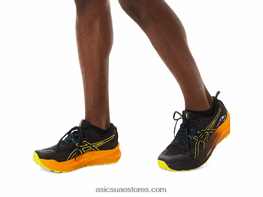 Asics أسود / أصفر ذهبي ترابوكو ماكس 2 2N24DJ188