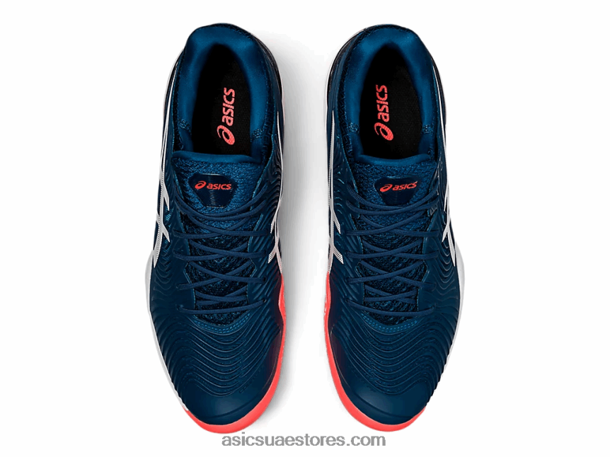 Asics ماكو أزرق / أبيض محكمة وما يليها 2 2N24DJ2065