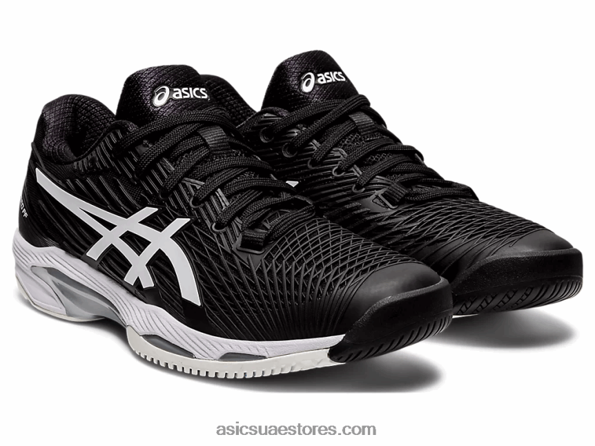 Asics أسود / أبيض سرعة الحل صص 2 2N24DJ2354