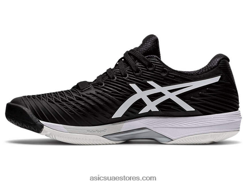 Asics أسود / أبيض سرعة الحل صص 2 2N24DJ2354