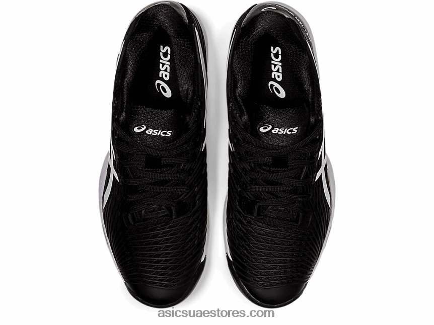 Asics أسود / أبيض سرعة الحل صص 2 2N24DJ2354
