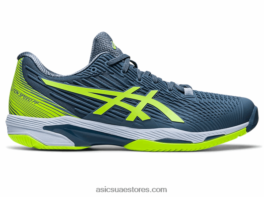 Asics أزرق صلب / أخضر خطر سرعة الحل صص 2 2N24DJ345