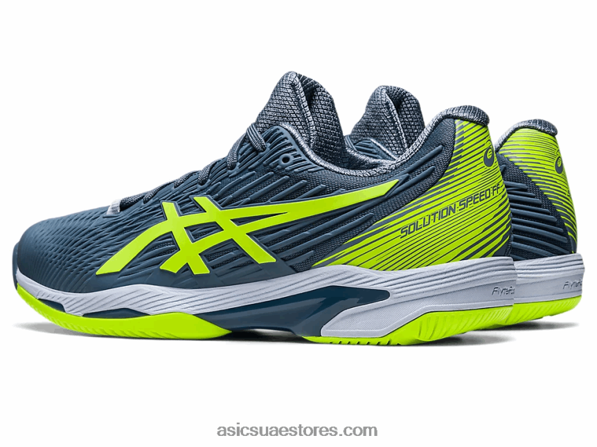Asics أزرق صلب / أخضر خطر سرعة الحل صص 2 2N24DJ345