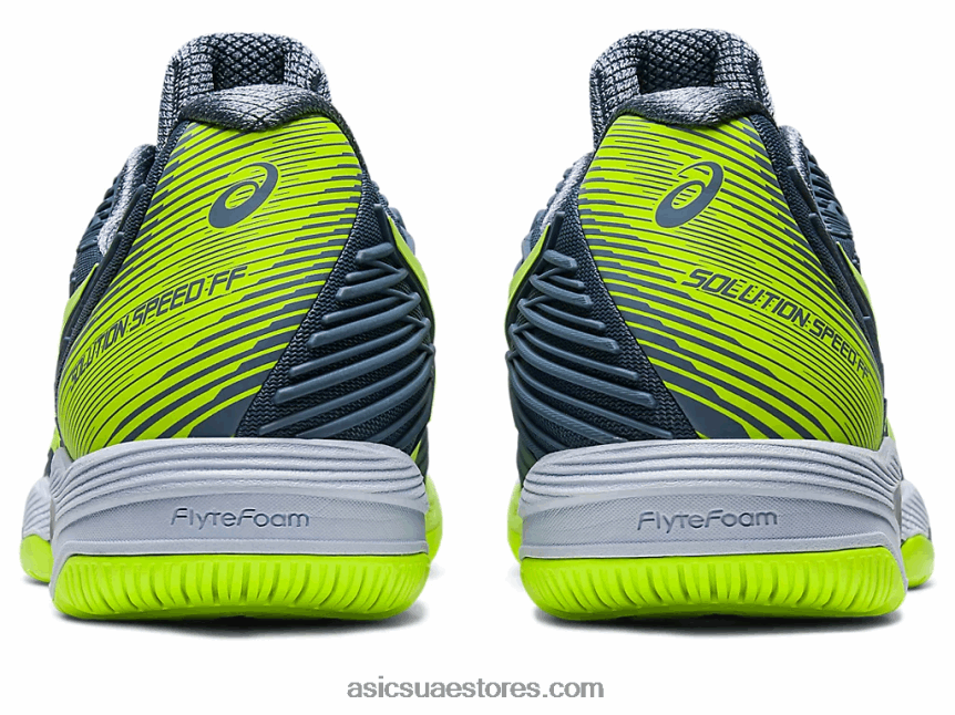 Asics أزرق صلب / أخضر خطر سرعة الحل صص 2 2N24DJ345