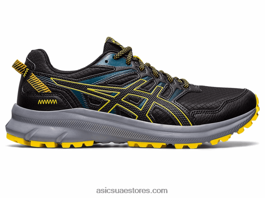 Asics أسود / أصفر ذهبي درب الكشف 2 2N24DJ408