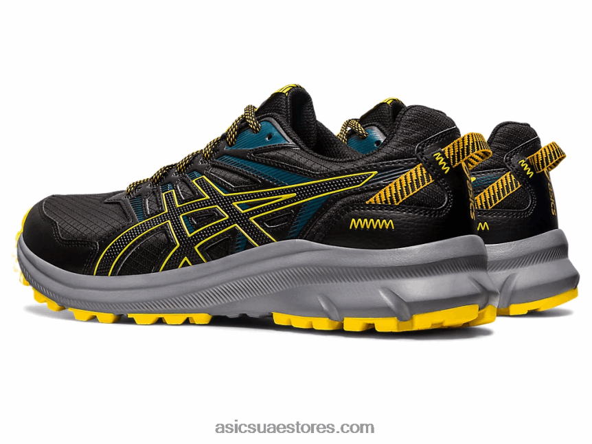 Asics أسود / أصفر ذهبي درب الكشف 2 2N24DJ408