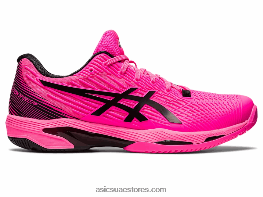 Asics وردي ساخن / أسود سرعة الحل صص 2 2N24DJ48