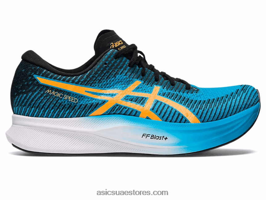 Asics جزيرة البوب ​​الأزرق / البرتقالي السرعة السحرية 2 2N24DJ481