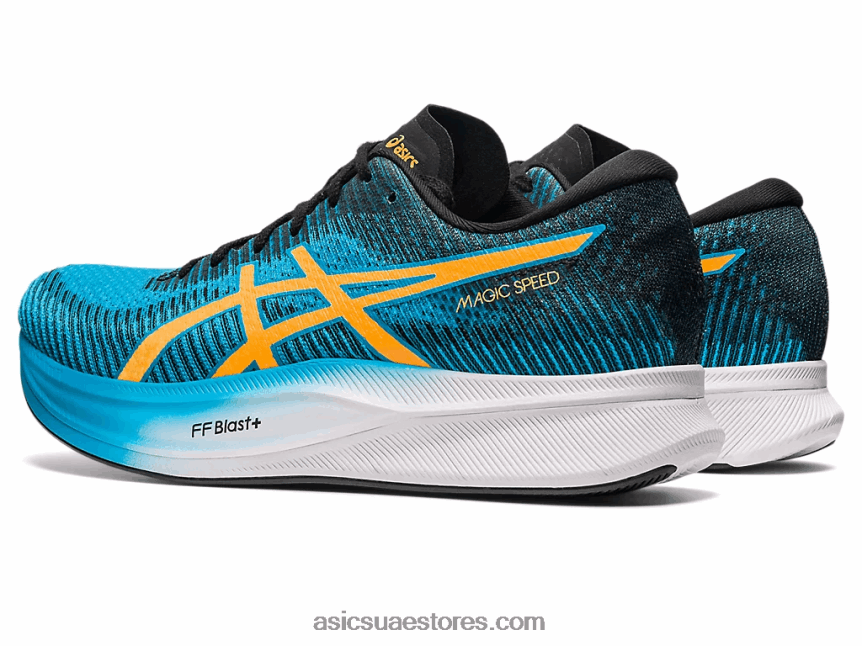 Asics جزيرة البوب ​​الأزرق / البرتقالي السرعة السحرية 2 2N24DJ481