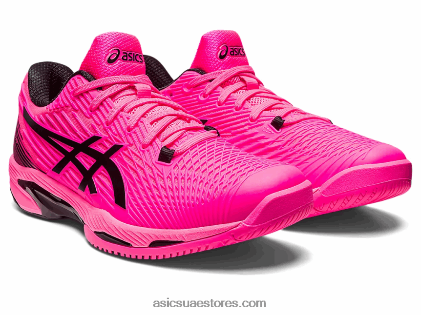 Asics وردي ساخن / أسود سرعة الحل صص 2 2N24DJ48