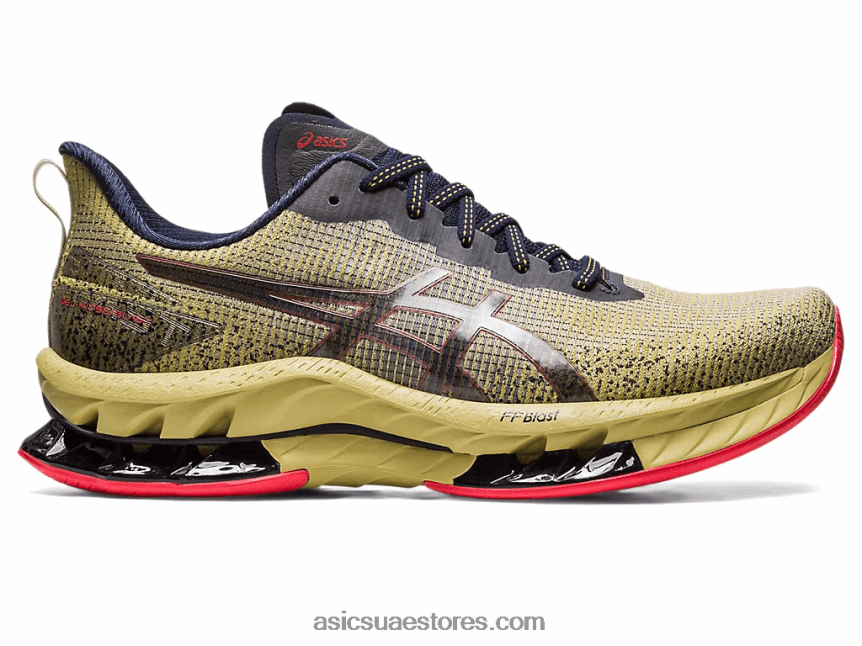 Asics زيت زيتون / كهرباء احمر انفجار جل كينسي لو 2 2N24DJ498