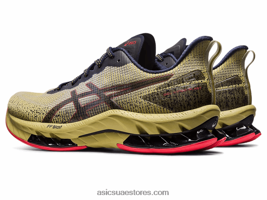 Asics زيت زيتون / كهرباء احمر انفجار جل كينسي لو 2 2N24DJ498