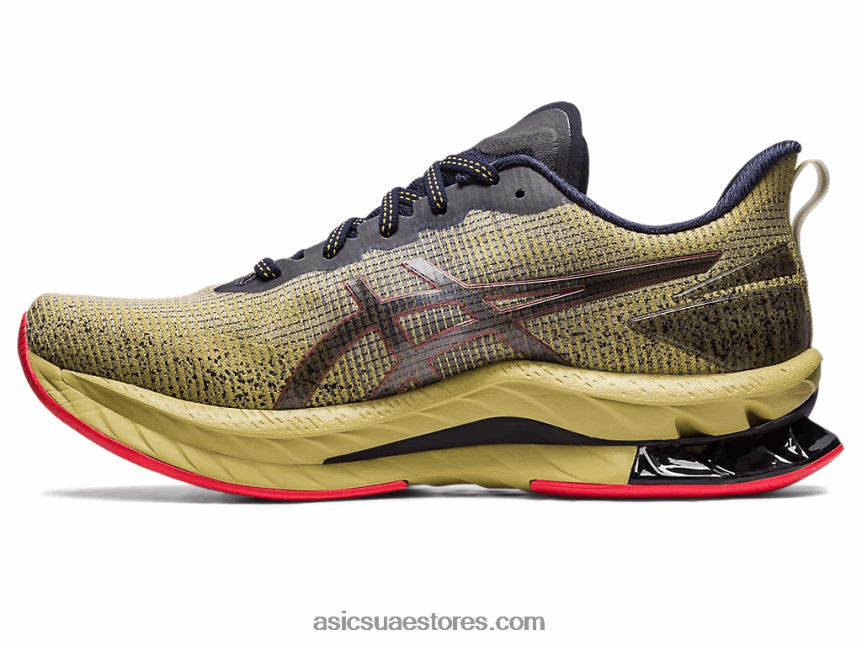 Asics زيت زيتون / كهرباء احمر انفجار جل كينسي لو 2 2N24DJ498