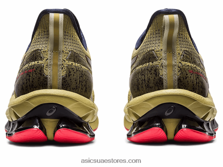 Asics زيت زيتون / كهرباء احمر انفجار جل كينسي لو 2 2N24DJ498