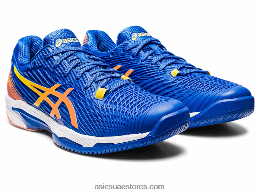 Asics تونة أزرق / خوخ شمس سرعة الحل صص 2 2N24DJ71