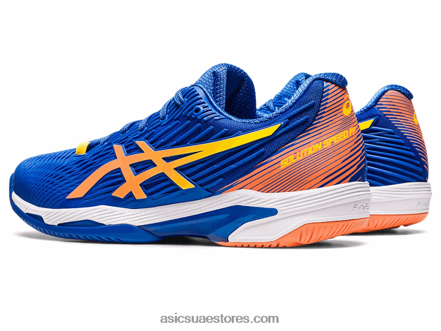 Asics تونة أزرق / خوخ شمس سرعة الحل صص 2 2N24DJ71