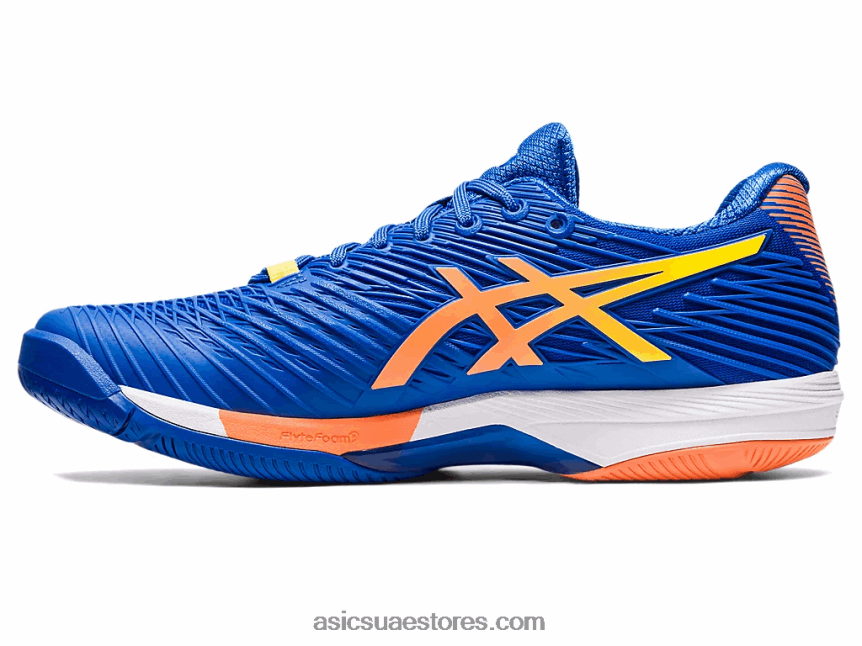 Asics تونة أزرق / خوخ شمس سرعة الحل صص 2 2N24DJ71