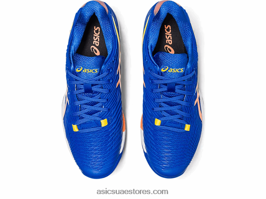 Asics تونة أزرق / خوخ شمس سرعة الحل صص 2 2N24DJ71