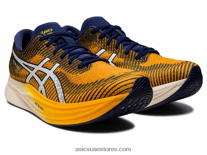 Asics العنبر / الأبيض السرعة السحرية 2 واسعة 2N24DJ819