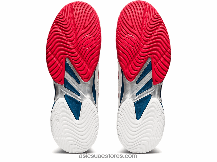 Asics أبيض / ماكو أزرق محكمة وما يليها 2 2N24DJ880