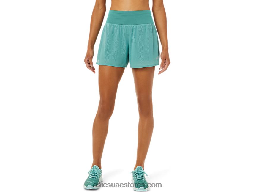 Asics حكيم / أداء أسود تهوية للسيدات 2-n-1 3.5 بوصة قصيرة 2N24DJ3253