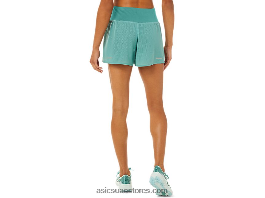 Asics حكيم / أداء أسود تهوية للسيدات 2-n-1 3.5 بوصة قصيرة 2N24DJ3253