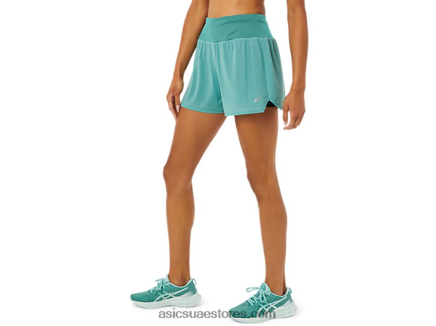 Asics حكيم / أداء أسود تهوية للسيدات 2-n-1 3.5 بوصة قصيرة 2N24DJ3253