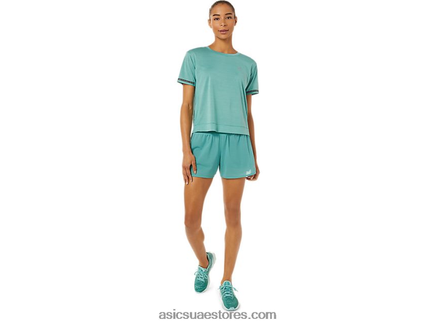Asics حكيم / أداء أسود تهوية للسيدات 2-n-1 3.5 بوصة قصيرة 2N24DJ3253