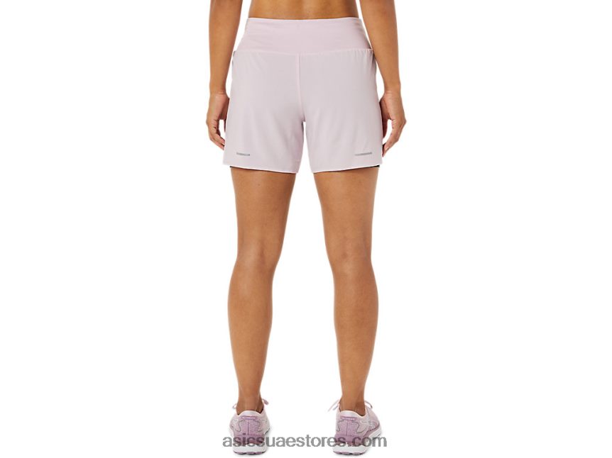 Asics بالكاد ارتفع / أداء أسود طريق النساء 2-n-1 5.5 بوصة قصير 2N24DJ3487