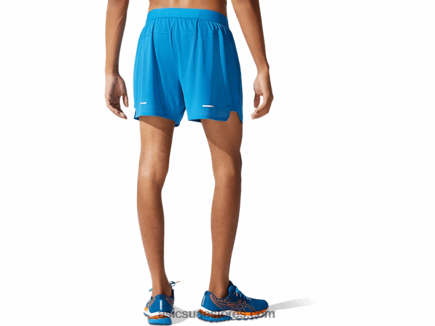 Asics تولد من جديد الأزرق / الأزرق الفرنسي تهوية للرجال 2-n-1 5in قصيرة 2N24DJ1911
