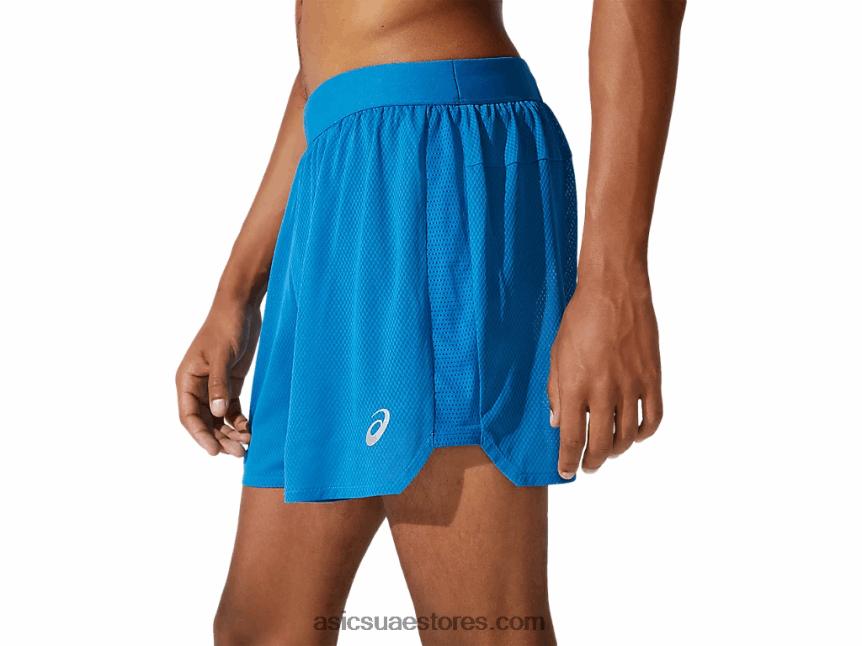 Asics تولد من جديد الأزرق / الأزرق الفرنسي تهوية للرجال 2-n-1 5in قصيرة 2N24DJ1911