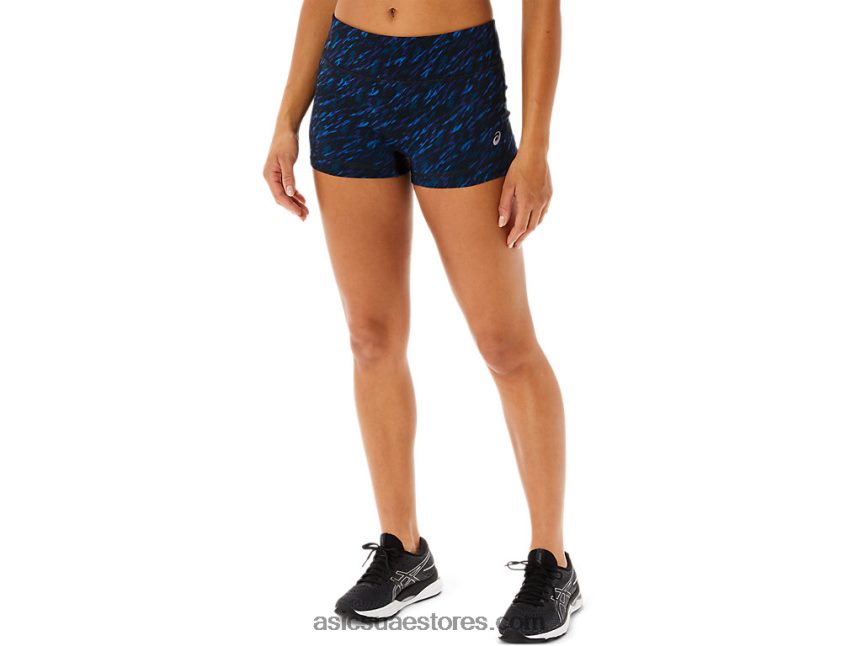Asics الظل الليلي / طباعة محرك البحيرة سيدات قطار قصير 2in 2N24DJ3519