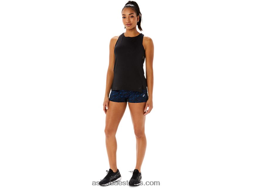 Asics الظل الليلي / طباعة محرك البحيرة سيدات قطار قصير 2in 2N24DJ3519
