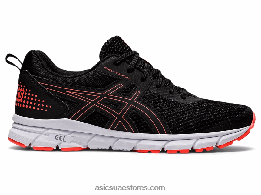 Asics أسود / فلاش المرجان جل - 33 2N24DJ3911