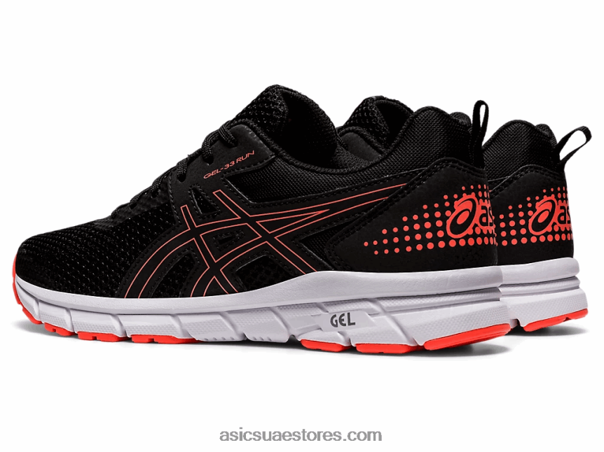 Asics أسود / فلاش المرجان جل - 33 2N24DJ3911